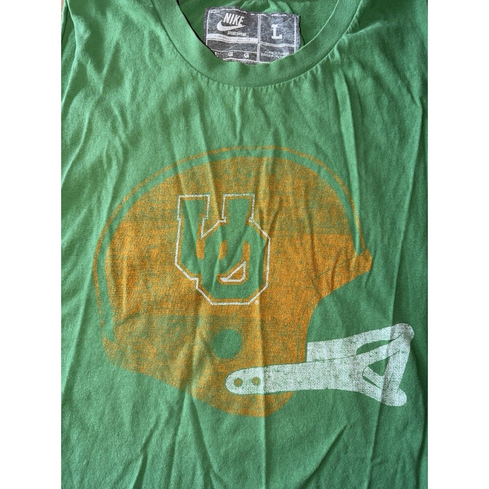 Vintage Nike Men's Green Football Tank T-Shirt Size Large